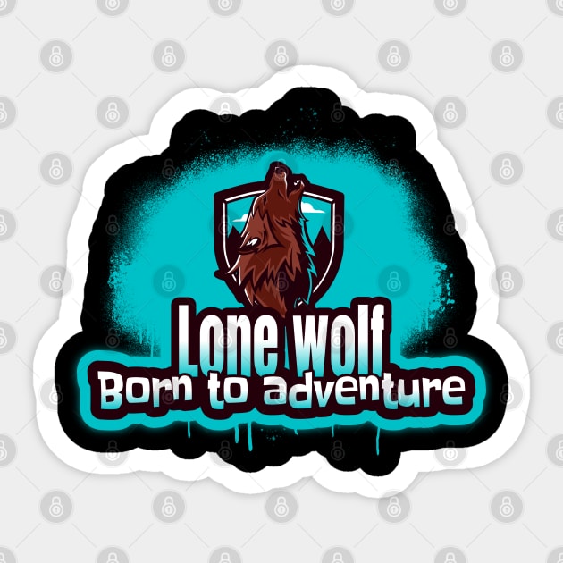 Lone wolf adventure Sticker by Wolf Clothing Co